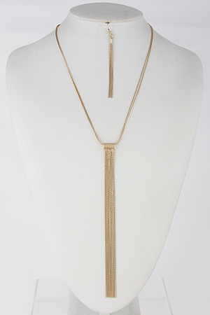 Long Necklace With Long Tassel Set 6FCE7